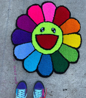 Rainbow Flower Rug